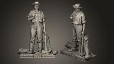 Military figurines gold digger 3d model
